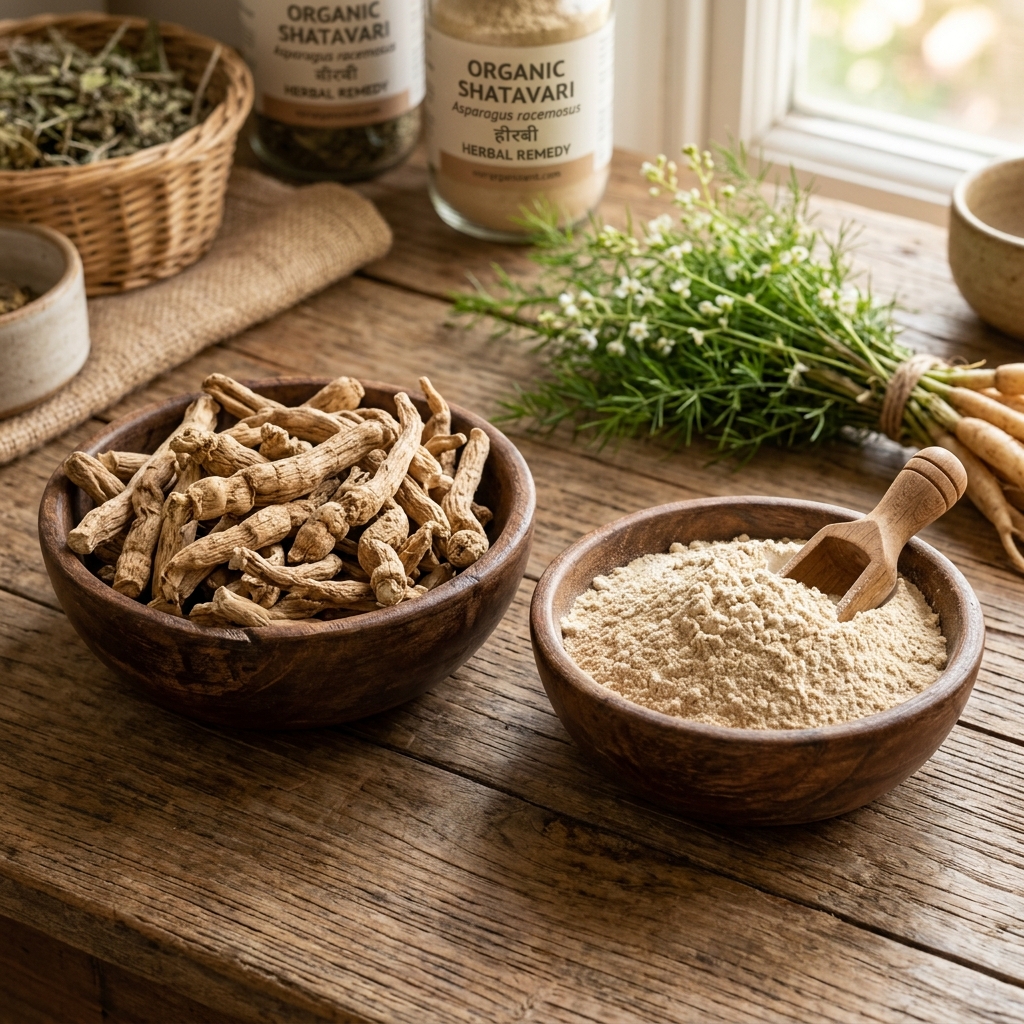 Natural Indian Shatavari root and pure herbal root powder